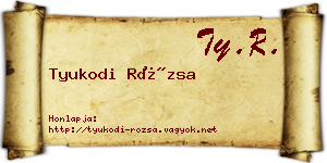 Tyukodi Rózsa névjegykártya