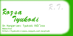 rozsa tyukodi business card